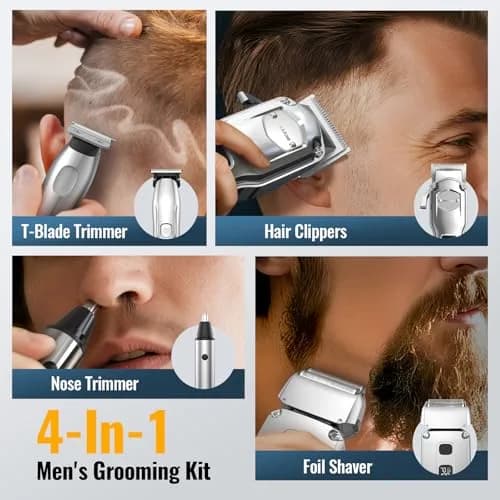 Jack & Rose Hair Clippers for Men Set 4-in-1 | Cordless Professional Hair Trimmer with LED Display thumbnail 3
