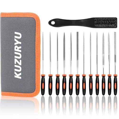 KUZURYU Needle File Set - 14PCS Small Diamond & Steel Files for Jewelry, Wood & Metal Crafting | Durable & Portable (150mm) thumbnail 1