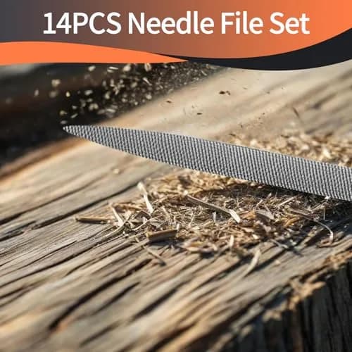 KUZURYU Needle File Set - 14PCS Small Diamond & Steel Files for Jewelry, Wood & Metal Crafting | Durable & Portable (150mm) thumbnail 8