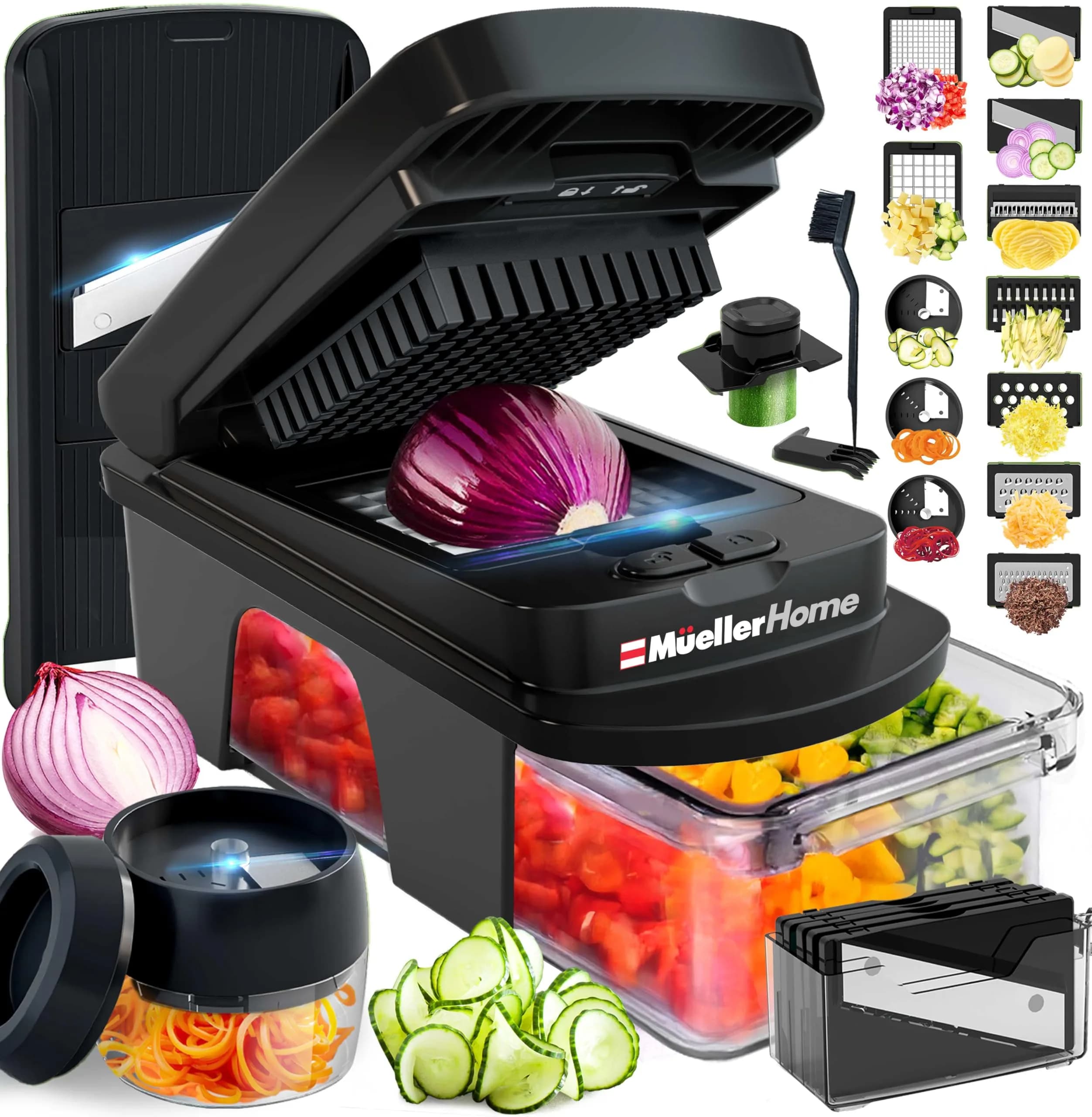 JANSKA Ultimate 12 Blade Vegetable Chopper & Mandoline Slicer 1.32 kg (2.9 lb) | Multi-Functional Kitchen Tool