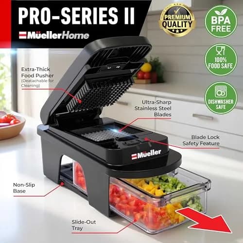 JANSKA Ultimate 12 Blade Vegetable Chopper & Mandoline Slicer 1.32 kg (2.9 lb) | Multi-Functional Kitchen Tool thumbnail 2