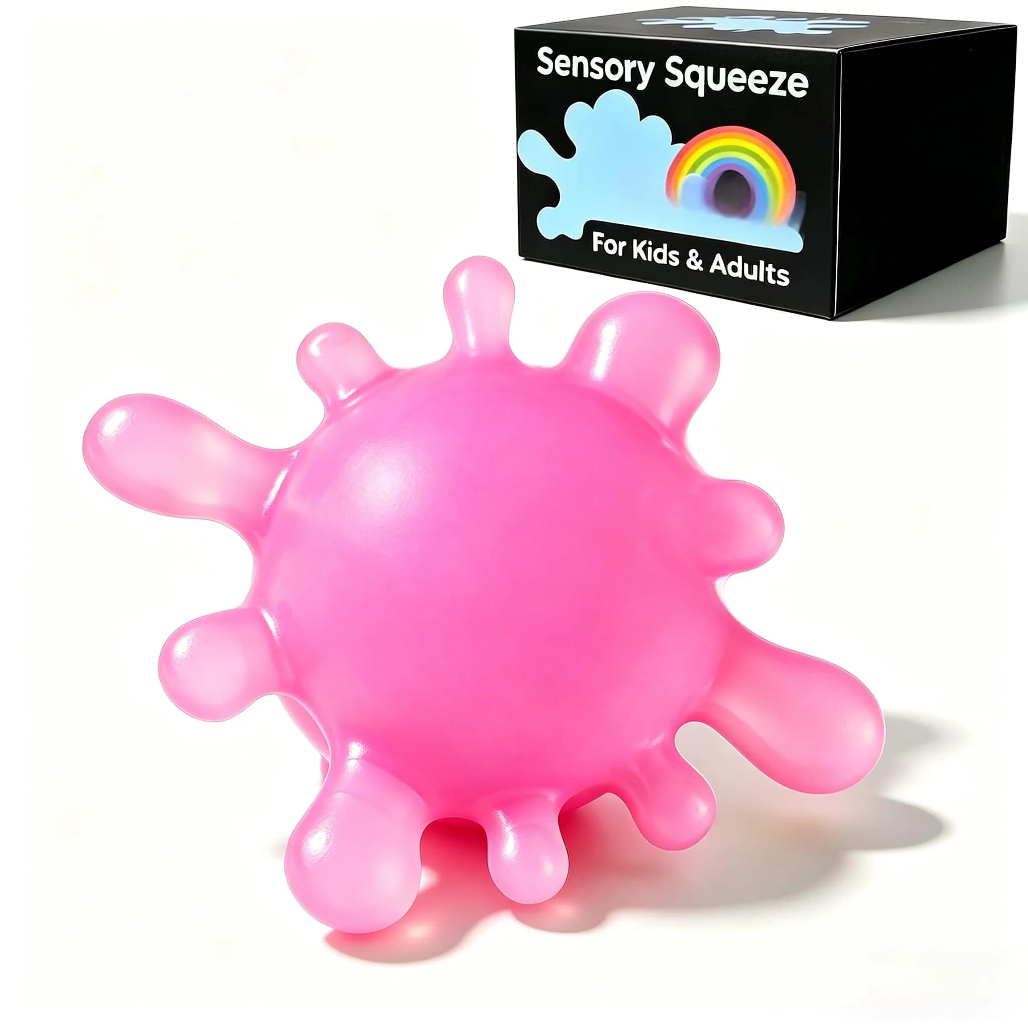 Drephere Splat-Tastic Squishy Stress Ball Toy 8.0 cm (3.15 inches) | Sensory Fidget Toy for Kids & Adults — Purple