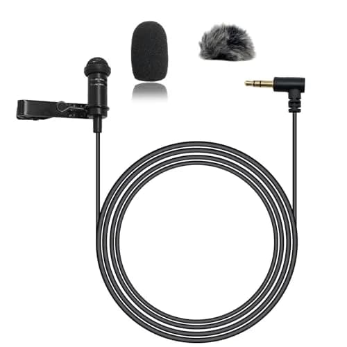 NewTH Omnidirectional Lavalier Lapel Microphone for DJI Mic 2 & Rode Wireless GO 2/II Transmitters - 1.5m (4.9ft) TRS Cable thumbnail 1
