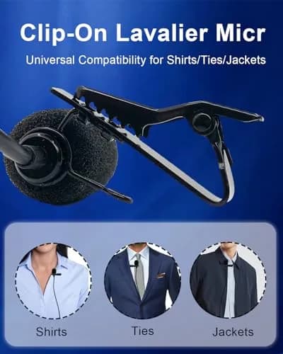 NewTH Omnidirectional Lavalier Lapel Microphone for DJI Mic 2 & Rode Wireless GO 2/II Transmitters - 1.5m (4.9ft) TRS Cable thumbnail 4