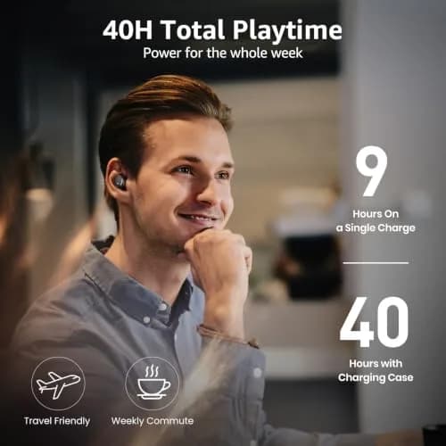 TOZO T6 Wireless Earbuds Bluetooth 5.3 Stereo Sound in Ear Headphones | 55H Playtime, IPX8 Waterproof, Wireless Charging thumbnail 6