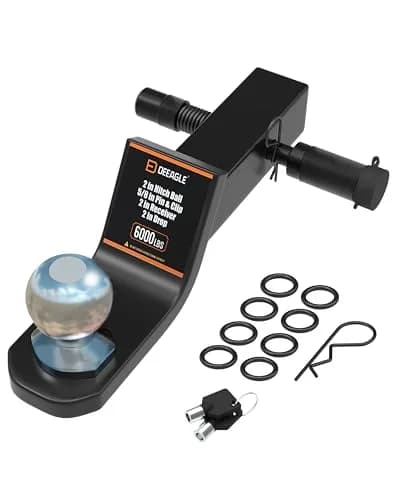 DEEAGLE 2 in Ball Hitch Heavy Duty Steel Receiver Hitch | 2" Drop & 6000 lbs Capacity thumbnail 1