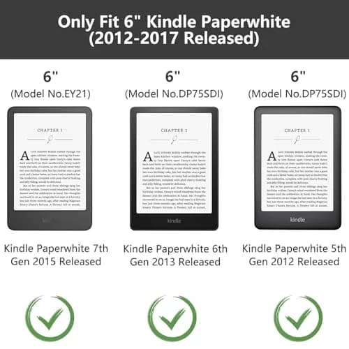 MOROCK Case for 6" Kindle Paperwhite 2012-2017 | Slim Lightweight PU Leather Auto Wake/Sleep Cover thumbnail 2