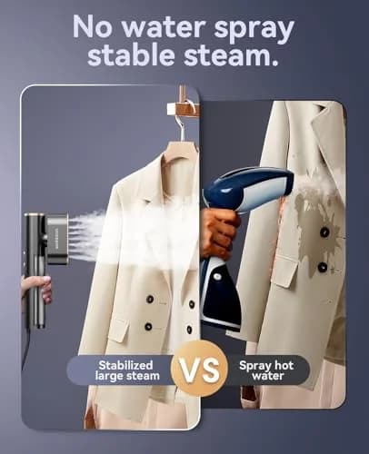 Jack & Rose Travel Steamer for Clothes 100-220V | Portable Iron & Steamer 2-in-1, Large Ceramic Panel, Global & Europe thumbnail 6