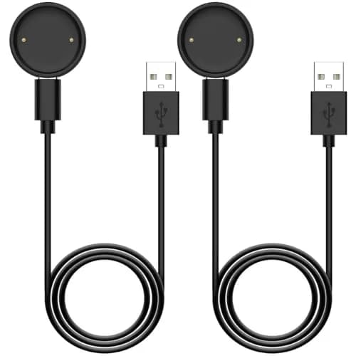 Xininyia 2-Pack Magnetic Smartwatch Charger Cable for Amazfit Bip 6/Active 2 Square, 100cm | Fast Charging Dock thumbnail 1