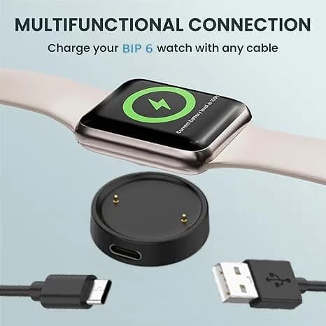 Xininyia 2-Pack Magnetic Smartwatch Charger Cable for Amazfit Bip 6/Active 2 Square, 100cm | Fast Charging Dock thumbnail 8