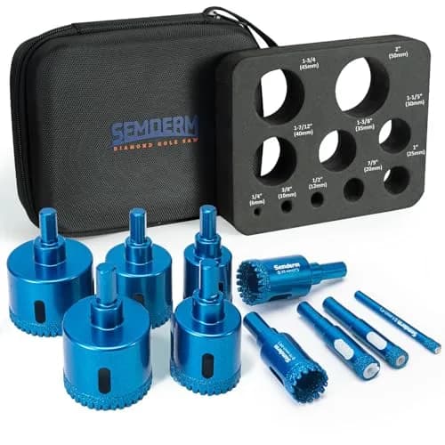 Semderm Diamond Hole Saw Kit 6mm-50mm (0.23in-1.97in) | Cuts Tile, Glass, Stone, Ceramic thumbnail 1