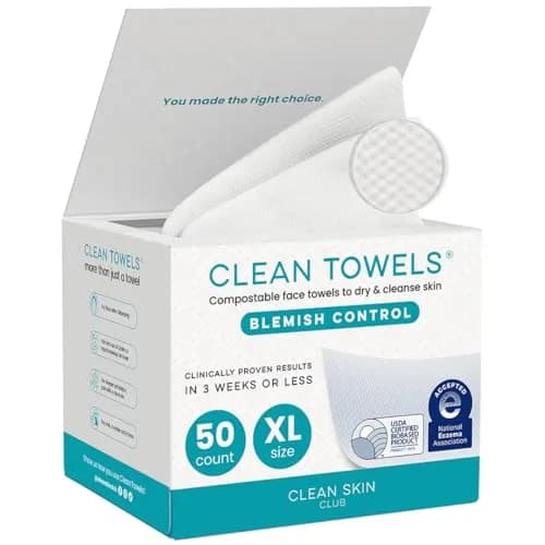 CLEAN SKIN CLUB Blemish Control Clean Towels XL, 50 Count (1 Pack) | Dermatologist-Approved for Oily Skin thumbnail 1