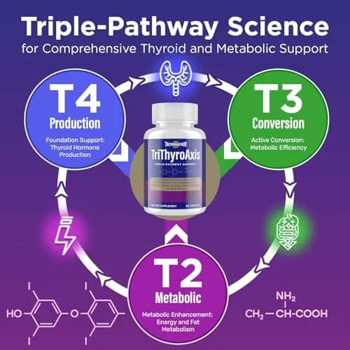 Talyvorlathor Thyroid Support Supplement for Women & Men – Triple-Pathway Metabolism & Energy | 60 Capsules thumbnail 3