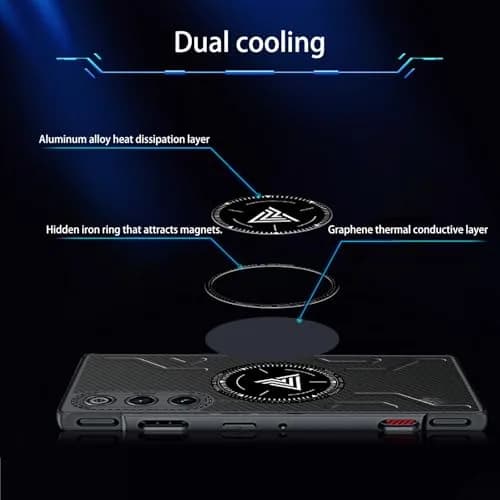 NOUKAJU Case for REDMAGIC 10 Air | Magnetic Cooling Phone Cover, Anti-Drop, Friction-Resistant, Full Protection thumbnail 3