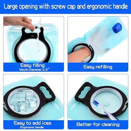 CHERAINTI 3L Hydration Bladder with Tube | 3000ml (101.4 Fl Oz) Water Reservoir for Backpacks thumbnail 5