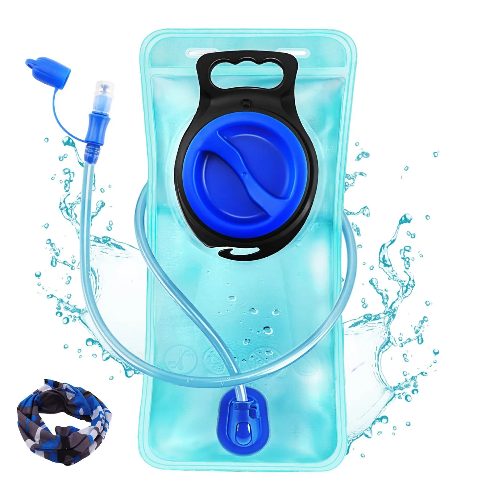 CHERAINTI 2.5L Hydration Bladder | Leak-Proof Water Reservoir for Backpacks — 1.5L-Water Bladder-Blue