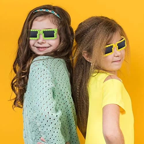 Bedwina Building Blocks Glasses - Pack of 24 | Neon Party Favors for Kids thumbnail 2