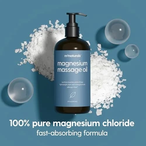 M3 Naturals Magnesium Massage Oil 237ml (8 Fl Oz) | Relieves Sore Muscles & Promotes Sleep thumbnail 3