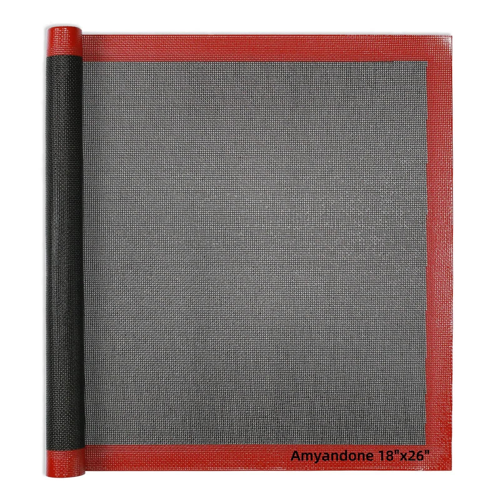 Amyandone Perforated Silicone Baking Mats for Quarter Sheet 2 Pcs | Non-Stick, Reusable, 8.3x11.8 inch, Compatible with 9x13 Cookie Sheet — 40cm x 62cm