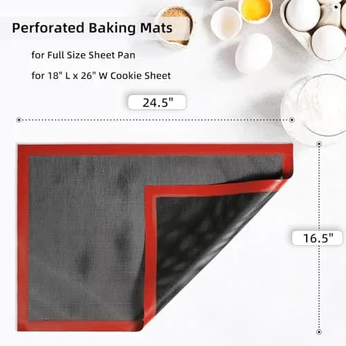 Amyandone Perforated Silicone Baking Mat 40cm x 62cm (16.5" x 24.5") | Non-Stick Commercial Oven Liner thumbnail 2