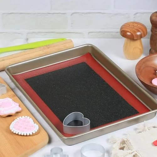 Amyandone Perforated Silicone Baking Mats for Quarter Sheet 2 Pcs | Non-Stick, Reusable, 8.3x11.8 inch, Compatible with 9x13 Cookie Sheet thumbnail 6
