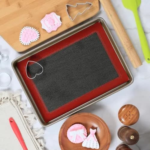 Amyandone Perforated Silicone Baking Mats for Quarter Sheet 2 Pcs | Non-Stick, Reusable, 8.3x11.8 inch, Compatible with 9x13 Cookie Sheet thumbnail 8