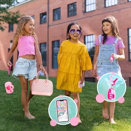 KUBUSFLY Play Purse 35PCS with Camera Makeup for Girls 3-12 | Princess Pretend Play Set thumbnail 7