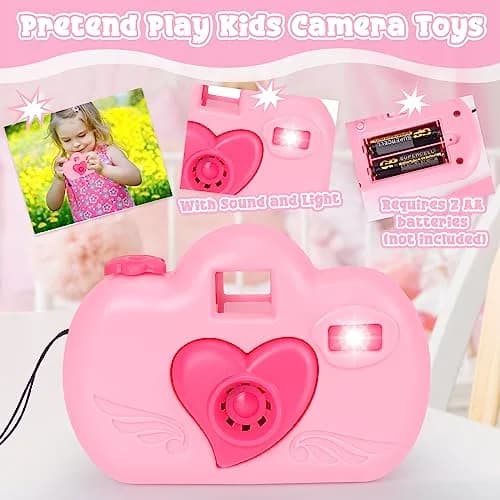 KUBUSFLY Play Purse 35PCS with Camera Makeup for Girls 3-12 | Princess Pretend Play Set thumbnail 3