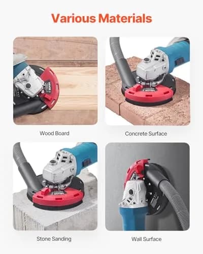 VEVOR Angle Grinder Dust Shroud with 5-inch Diamond Wheel & Vacuum Adapter | 1.02 kg (2.25 lb) thumbnail 6