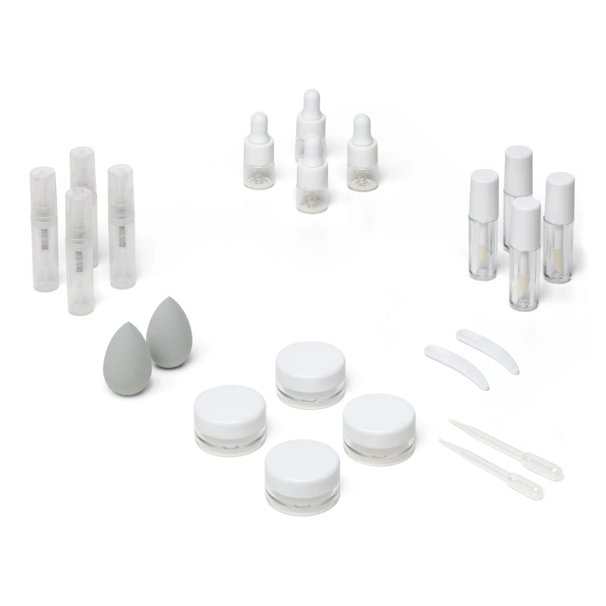 Vessara Mini Makeup Containers for Travel, 22-Piece Set | TSA Approved & Refillable Cosmetic Jars for Creams, Liquids, and Powders - main product image