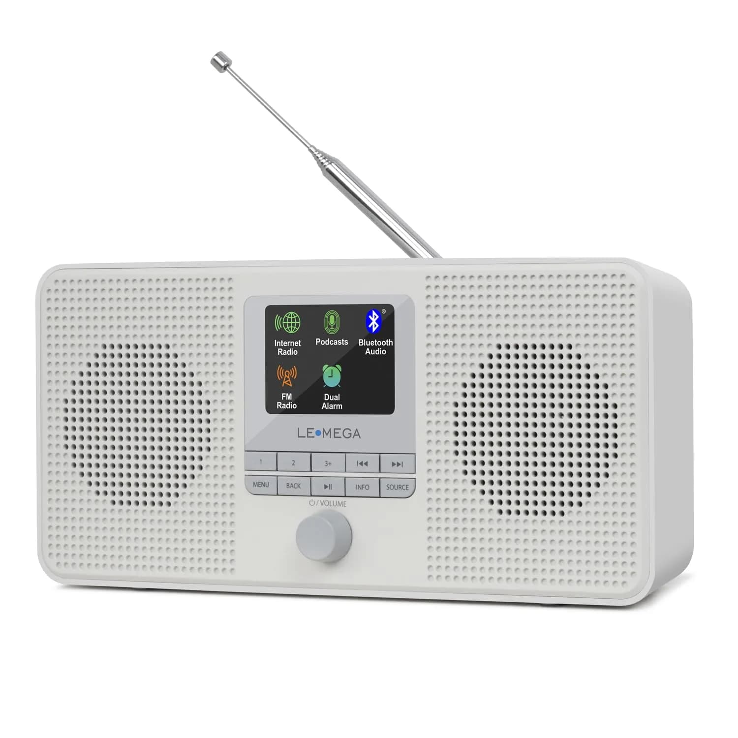 LEMEGA IR4S Internet Radio, Bluetooth, FM, Podcasts, Spotify, Portable Stone Grey | 30,000+ Stations — IR4S Stone Grey