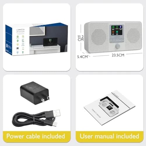 LEMEGA IR4S Internet Radio, Bluetooth, FM, Podcasts, Spotify, Portable Stone Grey | 30,000+ Stations thumbnail 7