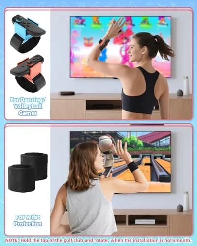 MENEEA Switch Sports Accessories Bundle with Organizer Station for Nintendo Switch 2/1/OLED | 2-Player Pack thumbnail 7