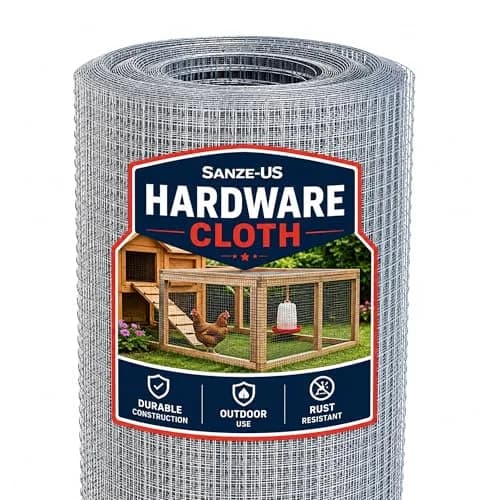 SANZEUS Hardware Cloth 1/2 Inch 24in x 50ft | Durable Galvanized Steel Mesh for Garden & Poultry thumbnail 1