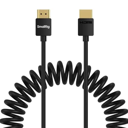 SMALLRIG Coiled HDMI Cable 2.0 (A to A) 1.2m (47.1in) | 4K@60Hz 18Gbps High Speed Data Transmission thumbnail 1