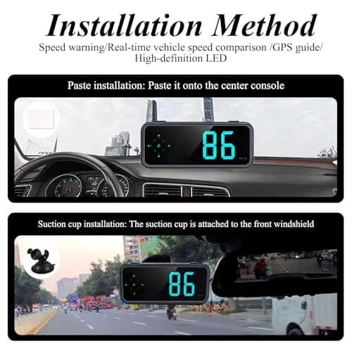 GUGUMO GPS Digital Speedometer for Car MPH | Universal HUD Speed Meter with LED Large Font thumbnail 2