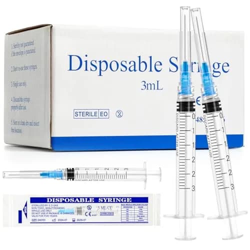 Maydeyy 3ml Syringe with Luer Lock, 23Ga 1inch | Leak-Proof, Sterile Lab Supplies thumbnail 1
