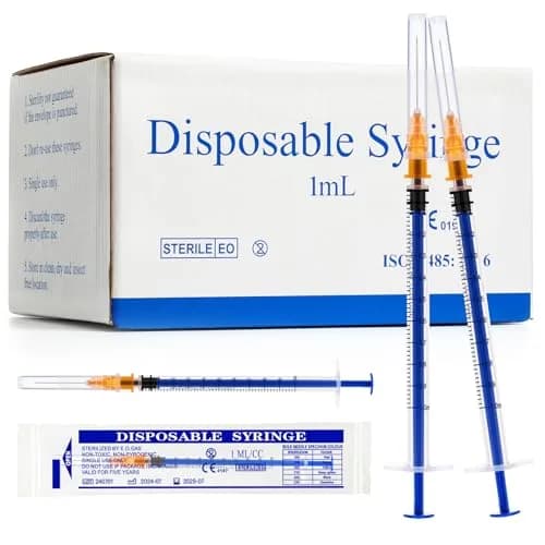 Maydeyy 1ml/cc Syringe 25G 1inch Disposable Pack of 100 | Precise Industrial Lab Tool thumbnail 1