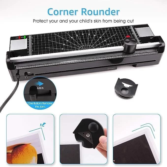 Eficentline YE381 13-inch Thermal & Cold Laminator Machine with 120 Pouches, Trimmer & Rounder | 297mm Max Width thumbnail 9