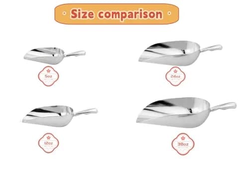 RyanDesign Heavy-Duty Cast Aluminum Kitchen Scoop 710ml (24oz) | Commercial-Grade Rust-Proof S-Handle for Dry Goods thumbnail 7