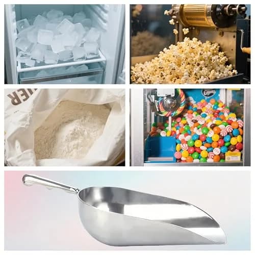 RyanDesign Heavy-Duty Cast Aluminum Kitchen Scoop 73.7cm (29in) | Commercial Grade Rust-Proof S-Handle for Ice, Candy, Flour, Pet Food thumbnail 4