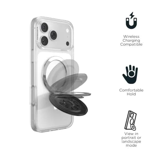 PopSockets Kick-Out Grip with MagSafe, Kickstand- Black | Magnetic Phone Grip & Adjustable Stand thumbnail 4