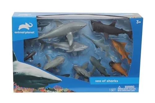 Animal Planet Sea of Sharks Playset – 14 Piece Shark Figures for Kids 3+ | Realistic Ocean Adventure thumbnail 2