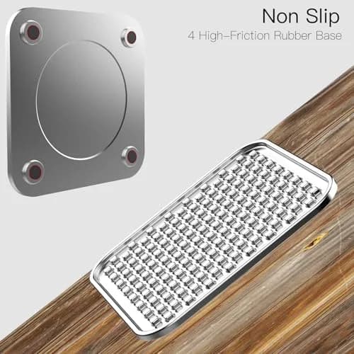 Feedoo Double Wall Stainless Steel Lick Mat for Dogs & Cats - Chew Proof, Non-Slip Base, Slow Feeder Pad (24.5 cm x 24.5 cm x 1 cm) thumbnail 7