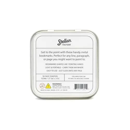 Stellar Factory Book Darts Page Pointer 1.2" x 0.5" (50-Count Tin) | Marks Exact Lines thumbnail 6