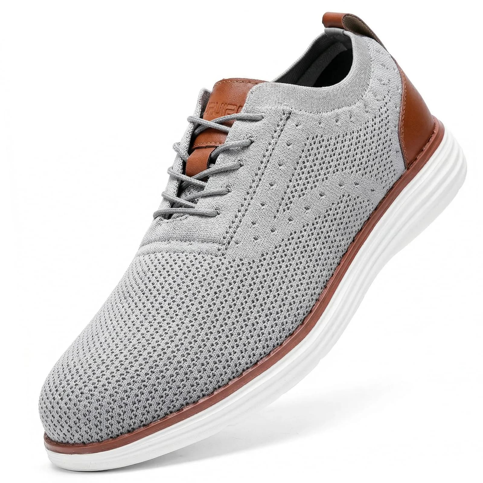 Furuian Men's Steel Toe Shoes Lightweight Safety Tennis Work Sneakers Grey 250g (7.5 US) - main product image