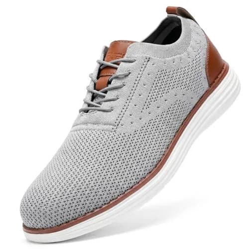 Furuian Men's Steel Toe Shoes Lightweight Safety Tennis Work Sneakers Grey 250g (7.5 US) thumbnail 1