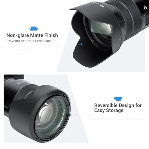 JJC ALC-SH128 Bayonet Lens Hood Shade for Sony E PZ 18-105mm F4 G OSS Lens | Replaces Sony ALC-SH128, Reversible, 72mm Filter Compatible thumbnail 4