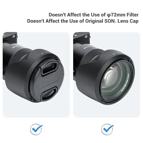 JJC ALC-SH128 Bayonet Lens Hood Shade for Sony E PZ 18-105mm F4 G OSS Lens | Replaces Sony ALC-SH128, Reversible, 72mm Filter Compatible thumbnail 6
