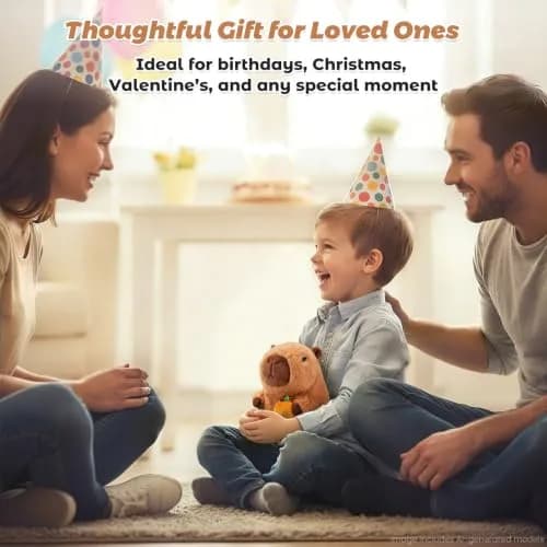 Bobbie & Laxi Capybara with Orange Plushie Weighted Stuffed Animal 25cm (9.1in) | Heat & Cold Therapy with Aromatherapy thumbnail 5